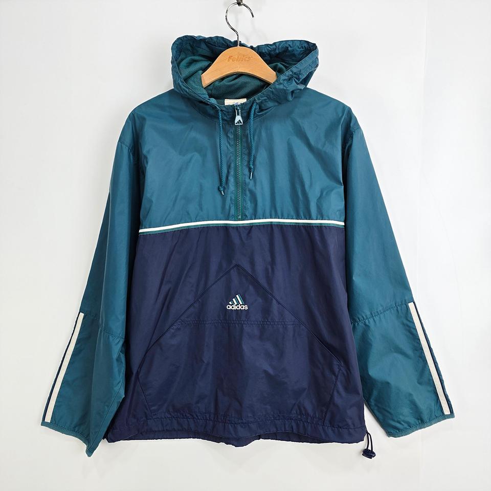 아디다스 Adidas 배색 아노락 바람막이 M