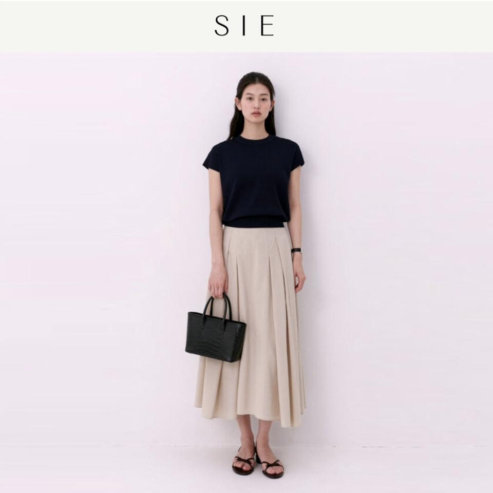 시에(SIE) 소이 코튼 플레어스커트 66-77