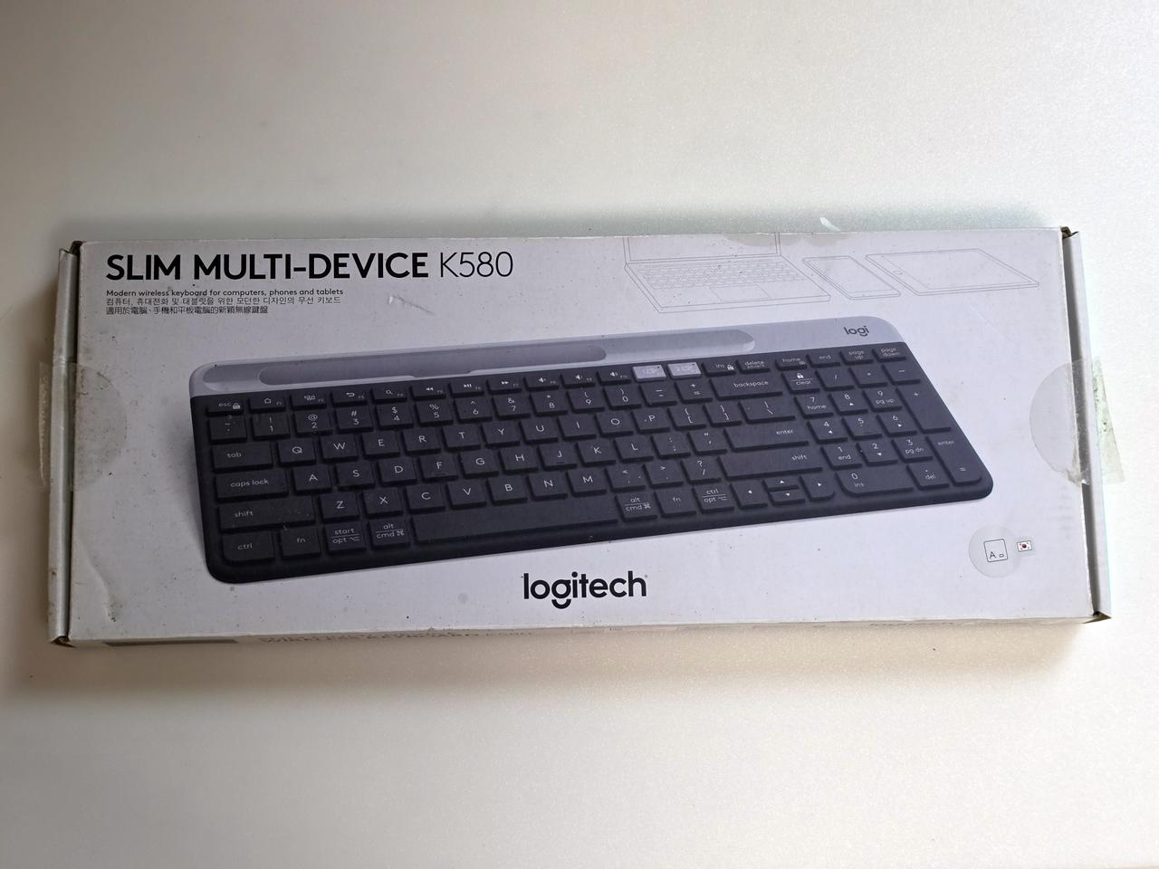 로지텍 슬림 멀티디바이스 무선 블루투스 키보드 K580 (미사용품)