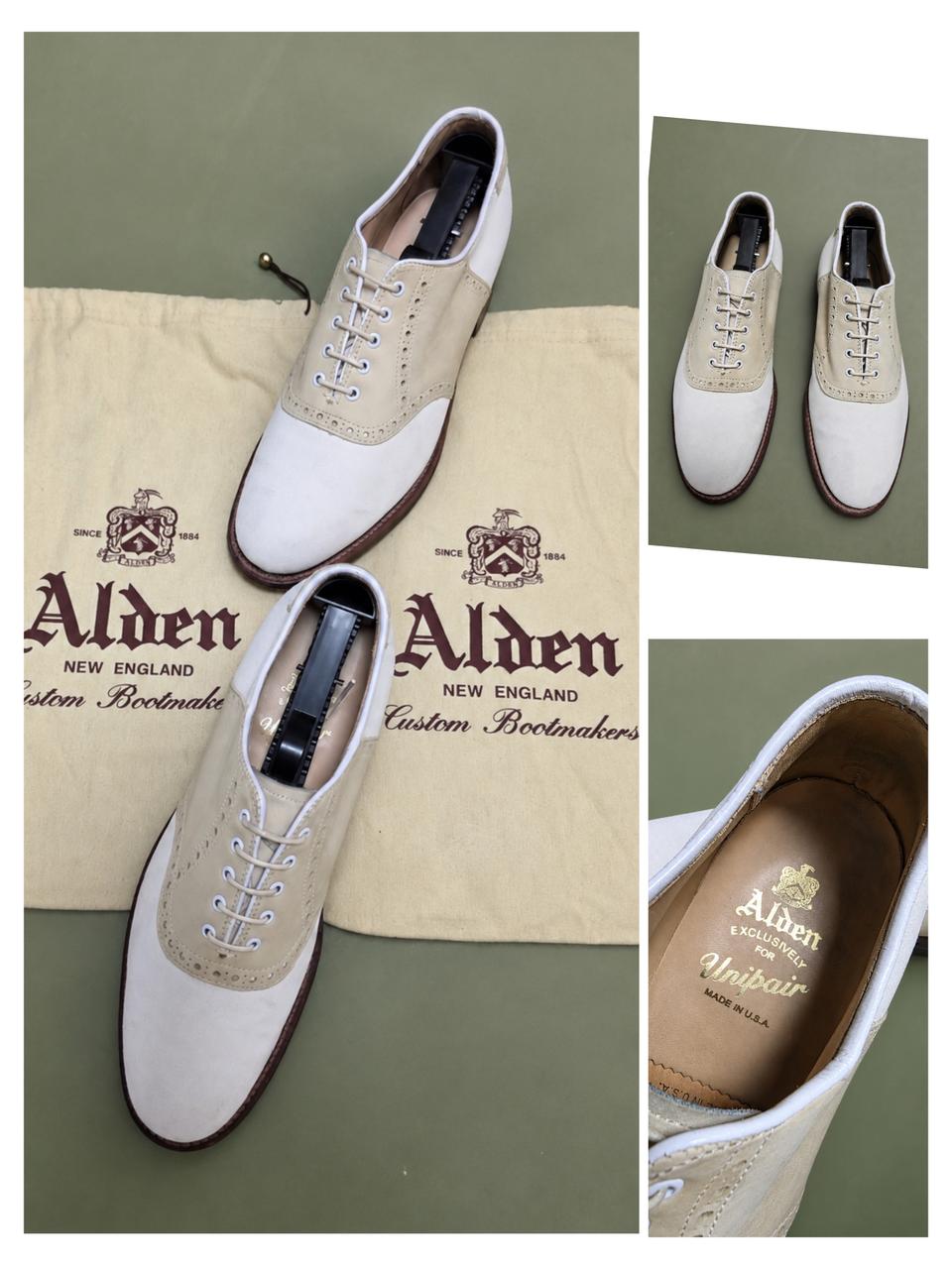 (정품)알든 Alden x Unipair 익스클루시브 투톤 새들슈즈