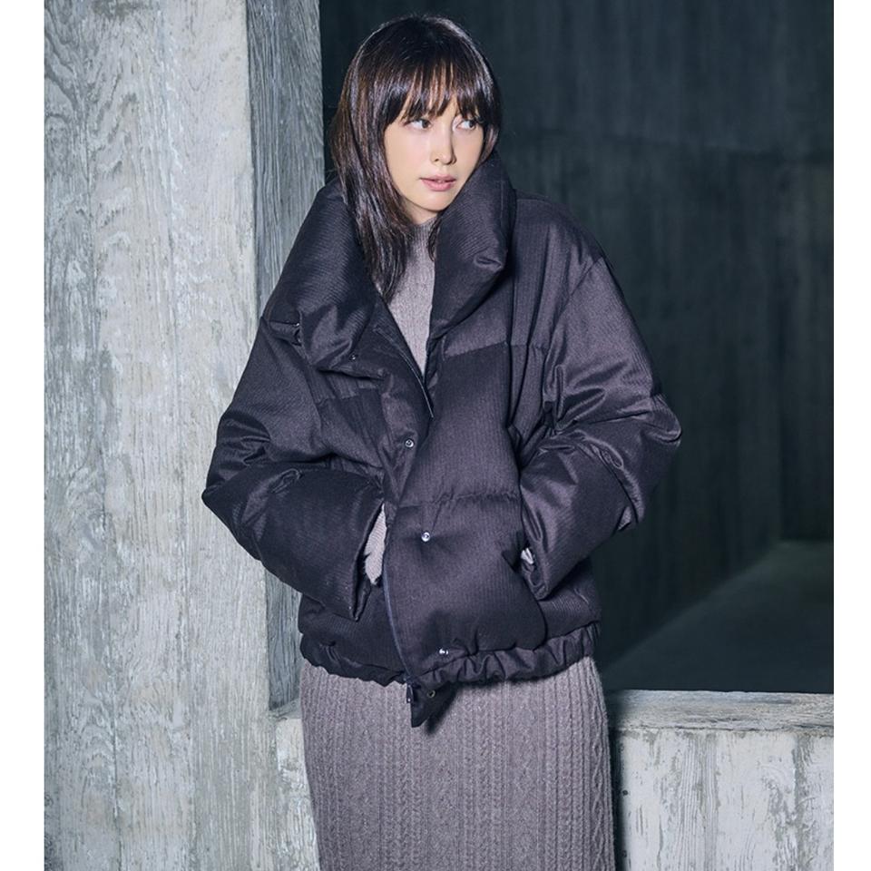 24FW G STUDIO 헝가리구스 헤링본 푸퍼 숏다운