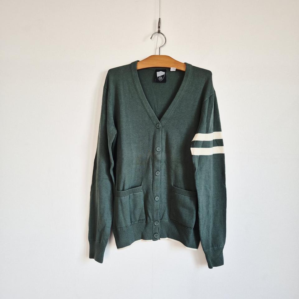 [M] 그린 소매 스트라이프 가디건 / Urban Outfitters