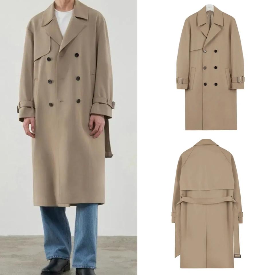 드로우핏 오버사이즈 트렌치코트 남성 M