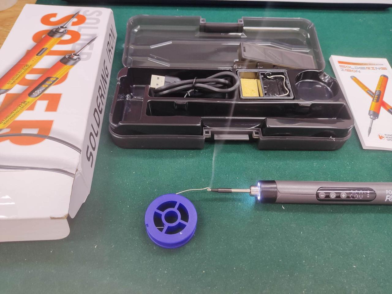 배터리 내장 USB 납땜 인두 디스플레이 내장