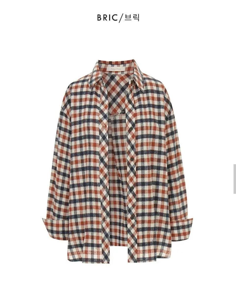 (새상품)페이지플린 브릭 체크 셔츠 남방 원가 99,000원