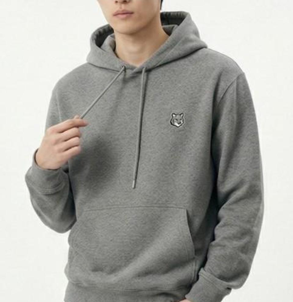 메종키츠네 그레이 폭스 헤드 후드티