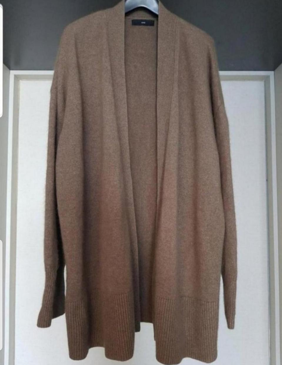 orr 오르 오버핏 라쿤울 가디건