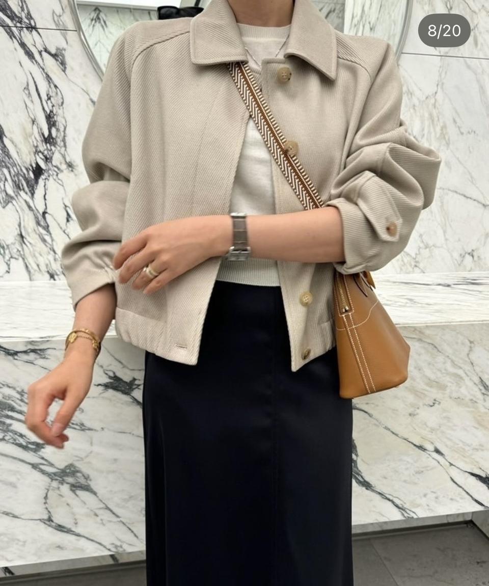 JasmineK 봄버 숏자켓 베이지 S