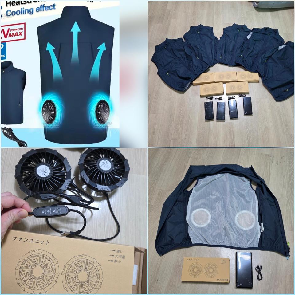 선풍기조끼 공조복 쿨링조끼 냉풍기 조끼 낚시 작업복