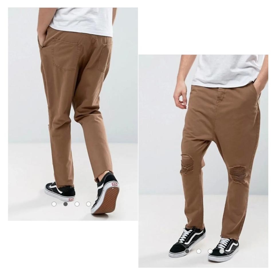[새상품/W32] ASOS 드롭크로치 팬츠 카멜 /아소스/영국구매대행