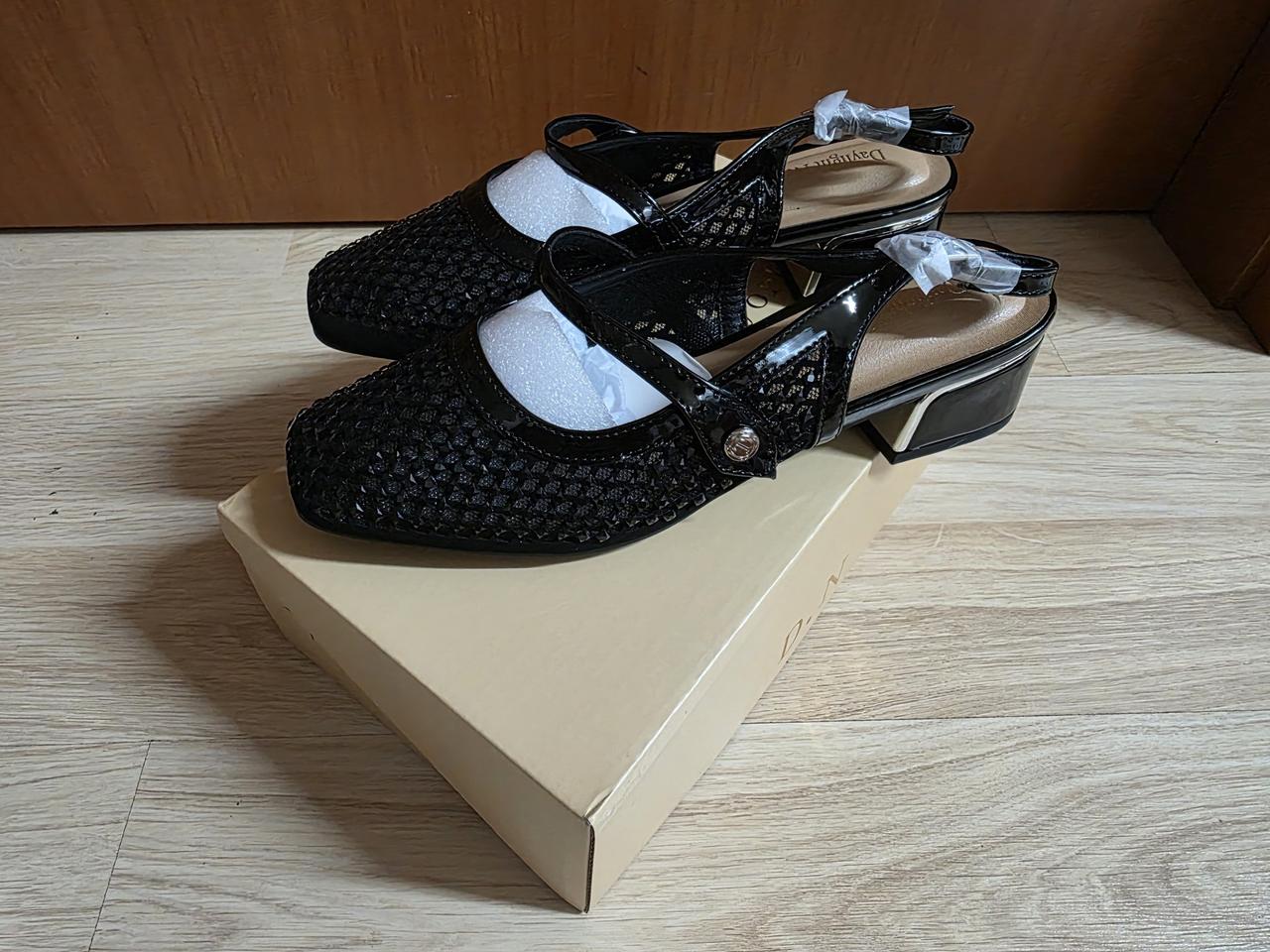 (새상품)<데이라잇뉴욕>성수동 수제화 소가죽 슬링백 구두 (245mm)