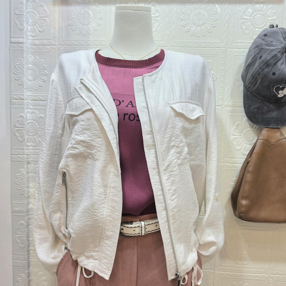 DKNY 노카라 집업 캐주얼 재킷