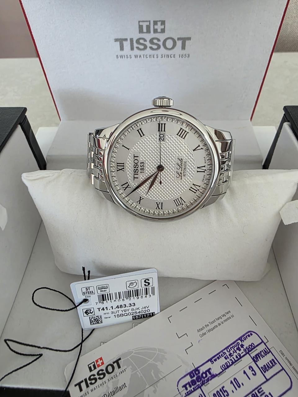 티쏘 (TISSOT) 르로끌 오토메틱  메탈 새제품 시계 (풀박스)
