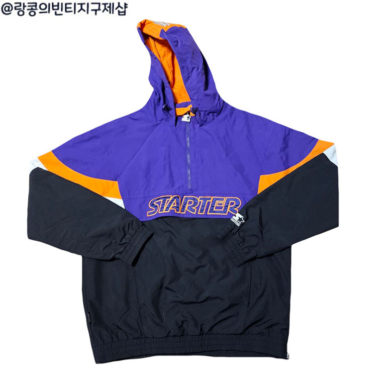 스타터 올드스쿨 빅로고 웜업 아노락 자켓