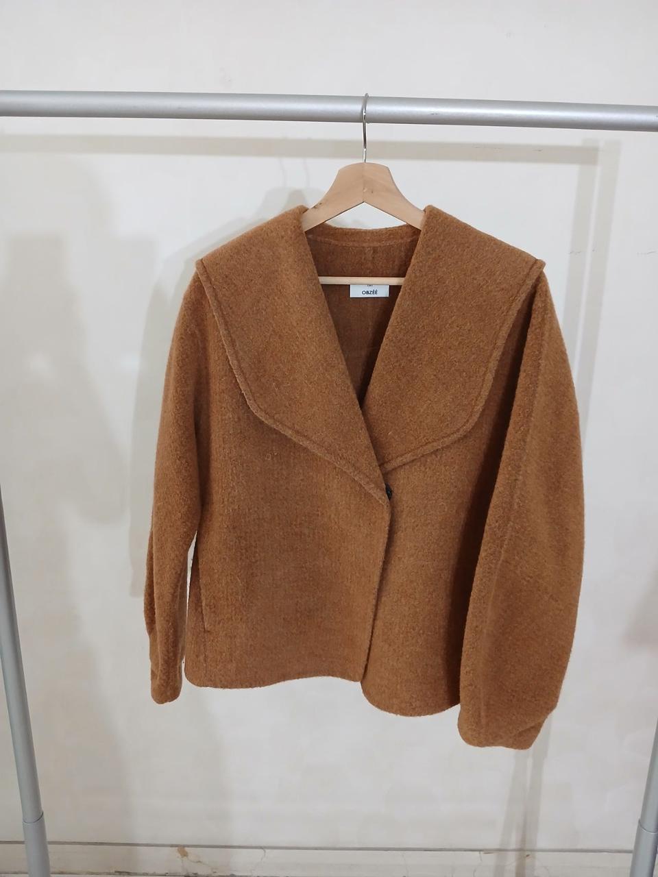 020 오브제 라마 와이드카라 루즈 자켓