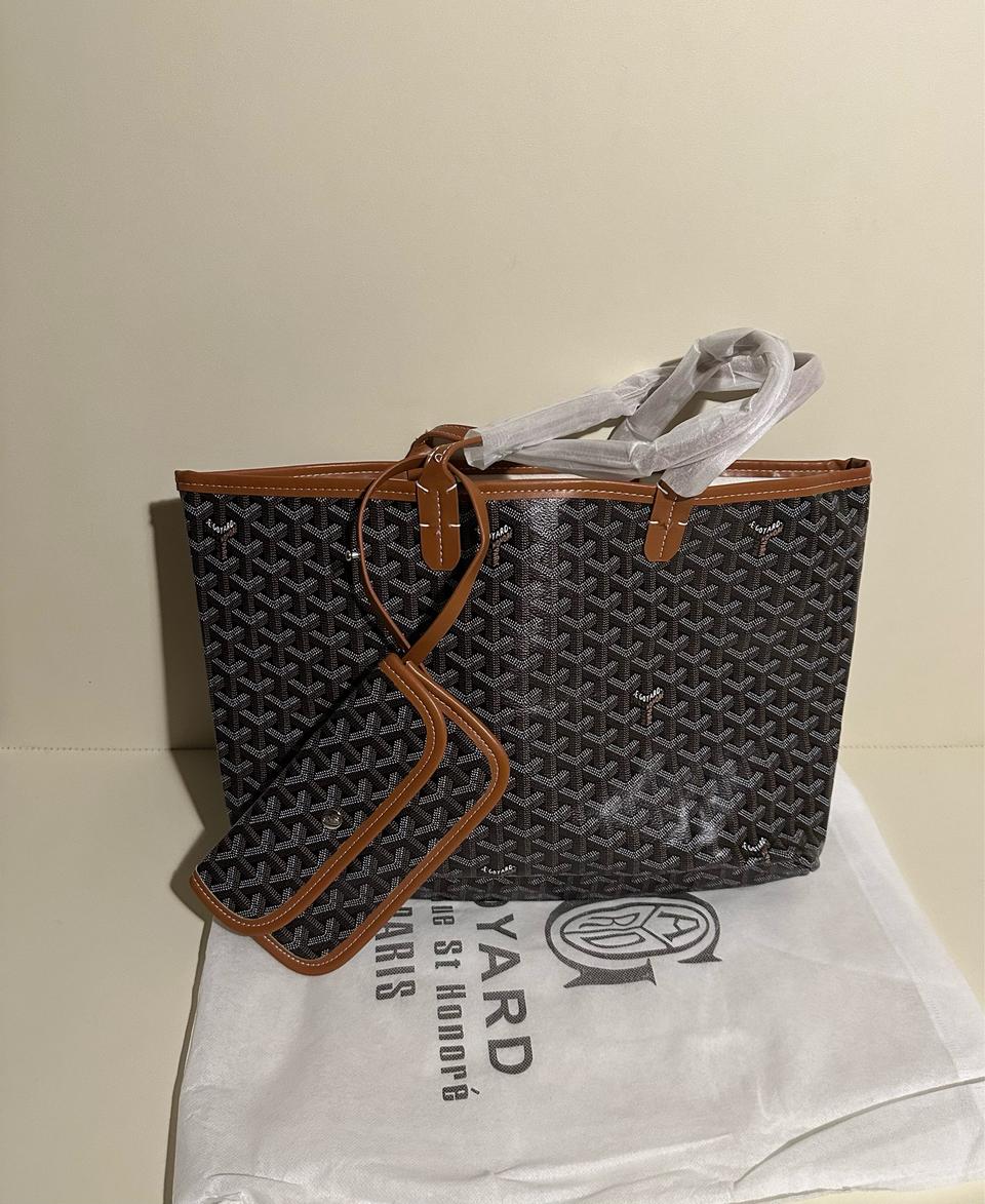 고야드 앙주 블랙탄 토트백
