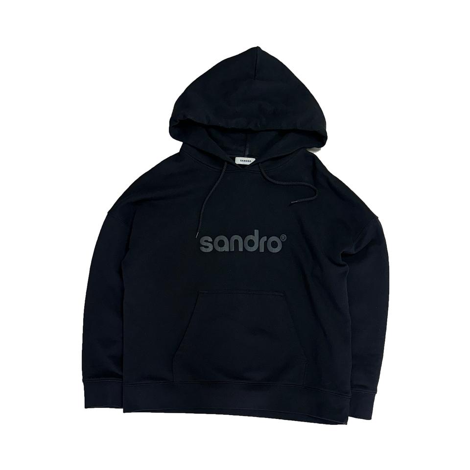 SANDRO 산드로 발포나염 블랙 후드티