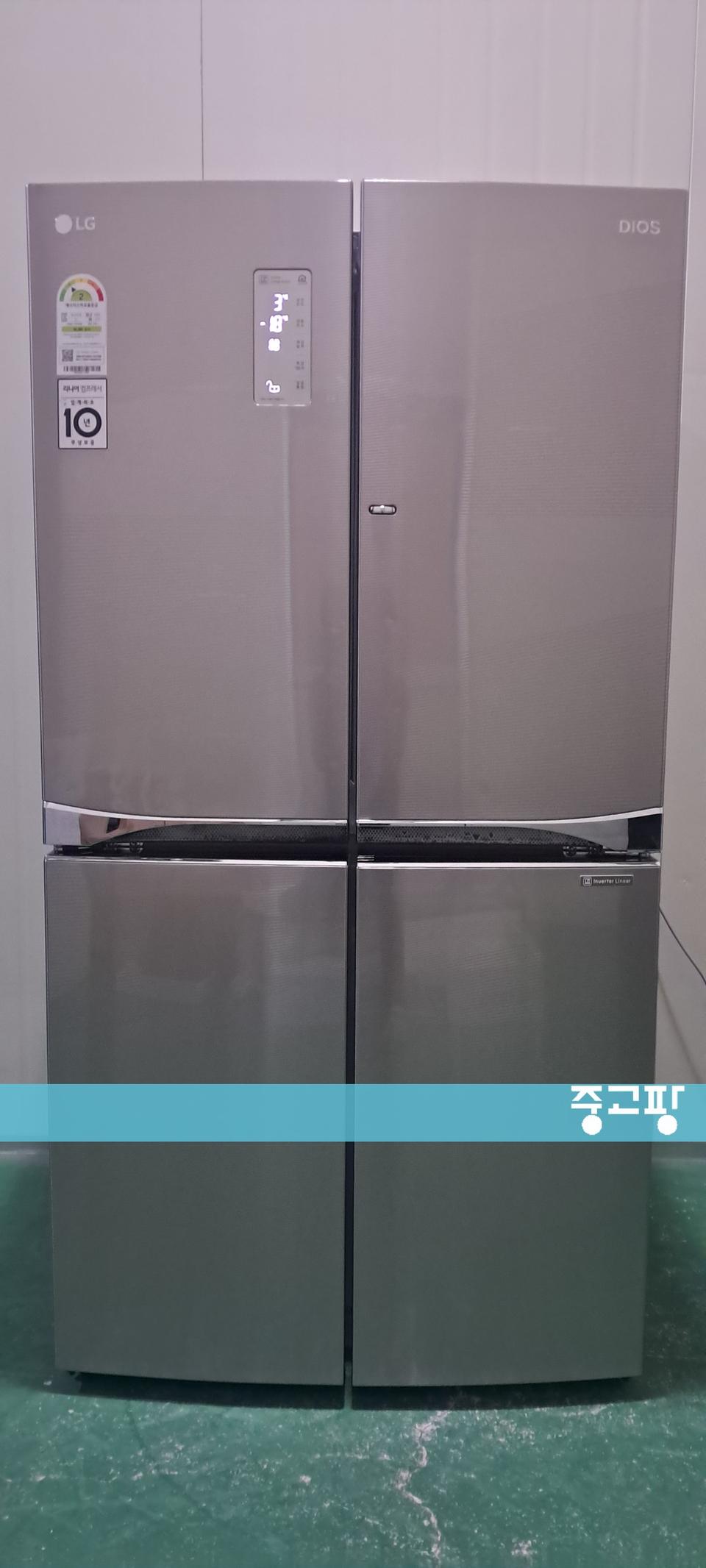 1654 엘지디오스 910L 4도어양문형냉장고(메탈)