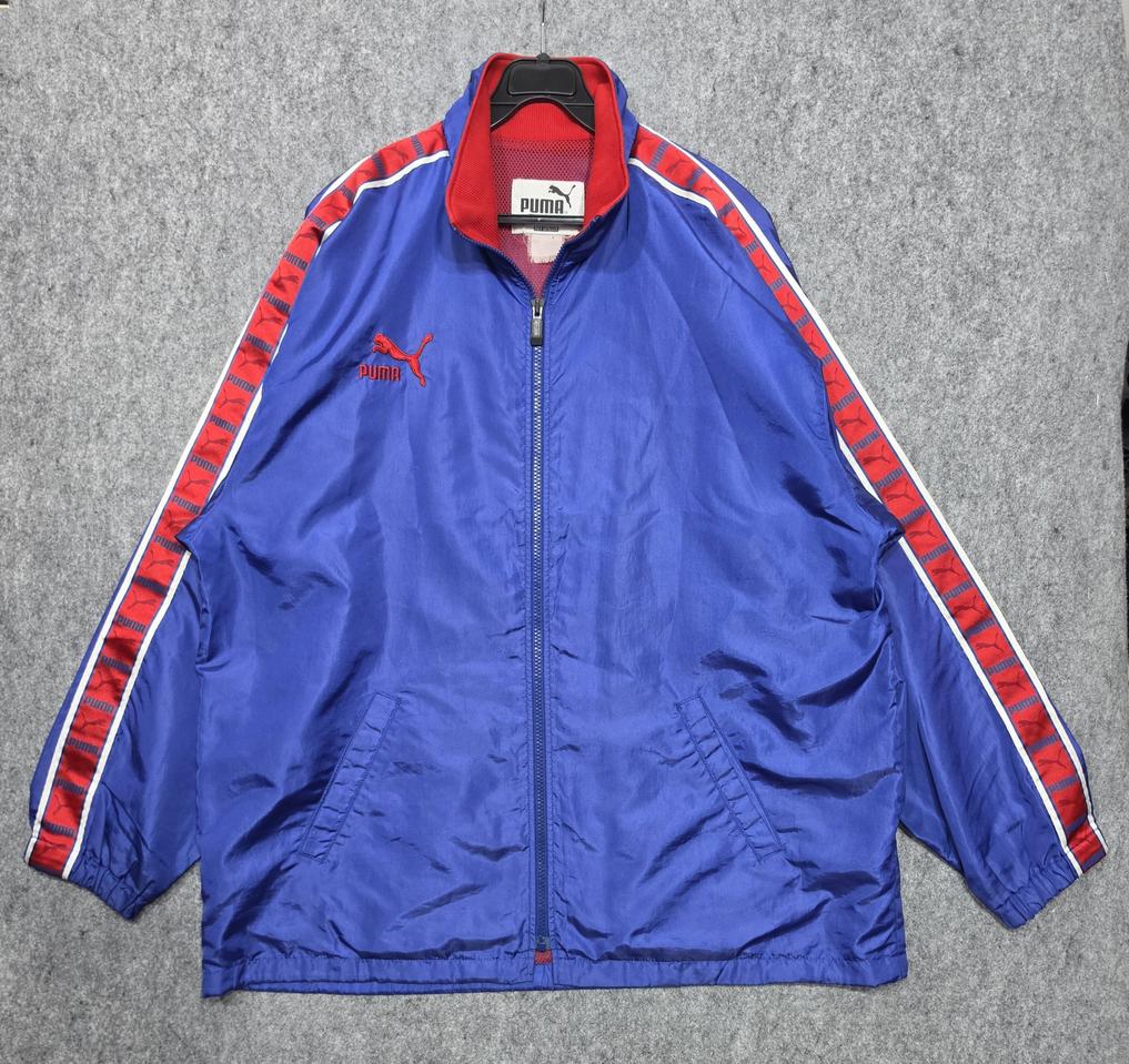 90s 푸마 PUMA EXTRA 로고테이프 나일론 바람막이