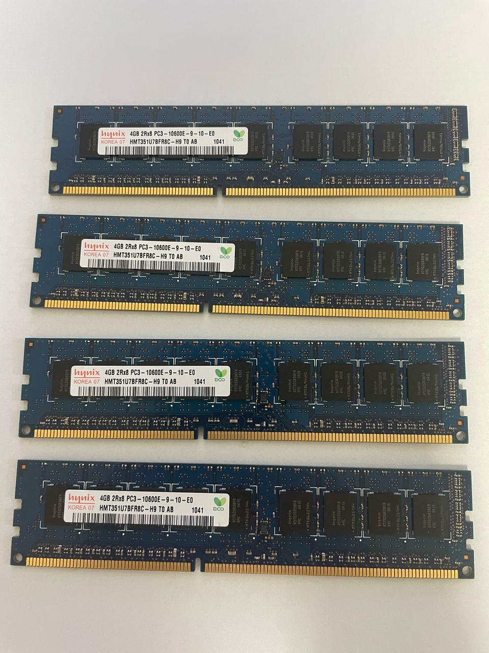 hynix DDR3 4GB Unbuffered ECC 4개(16GB)