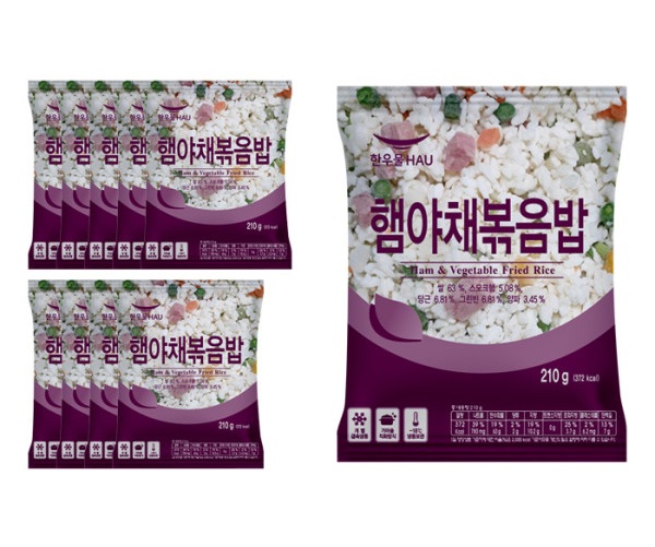 한우물 햄야채 볶음밥 210g 10개