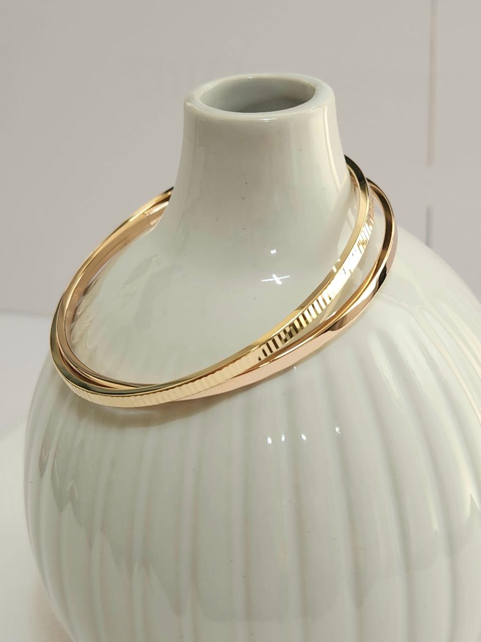 18k.14k.사각.뱅글팔찌.2mm.새상품