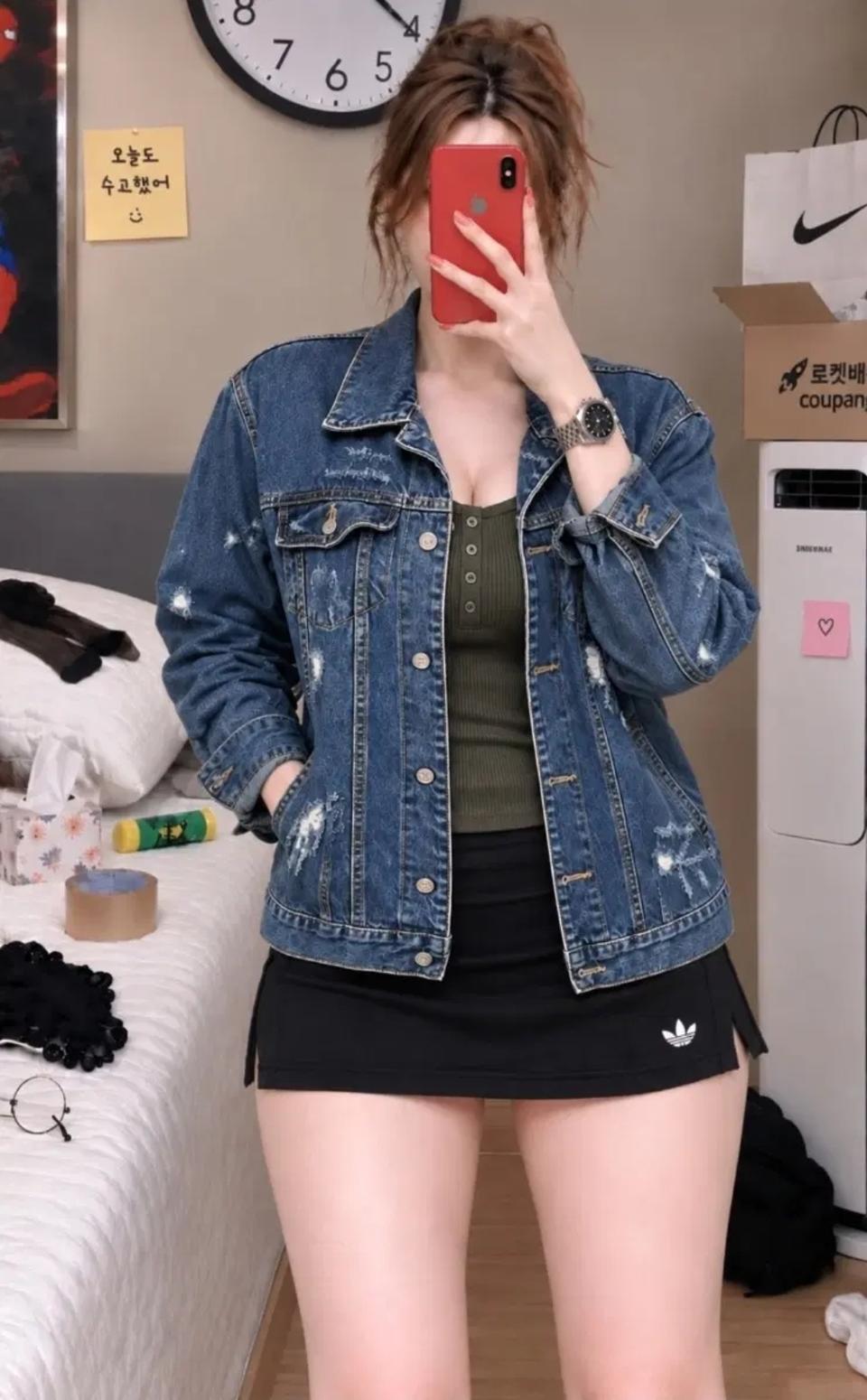 고퀄 찢청 데미지 청자켓 90