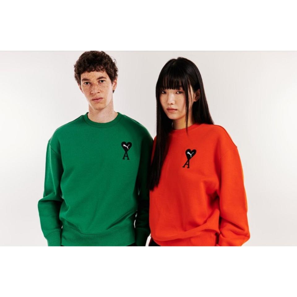 AMI x PUMA 하트 캣 로고 맨투맨 XXL