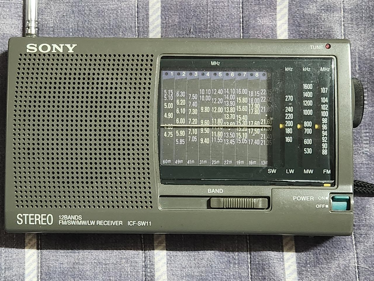 소니라디오 AM/SW/FM 12채널 단파라디오