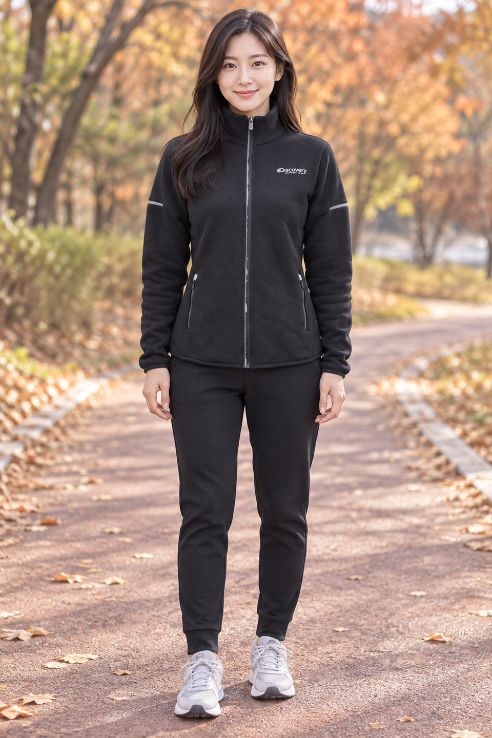 디스커버리 폴라텍 정품 여자 추동용 여성 기모집업자켓점퍼95