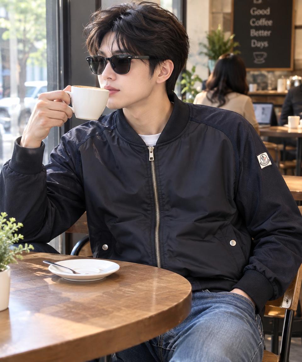 몽클레어 블루종 집업자켓 슬림핏M 95