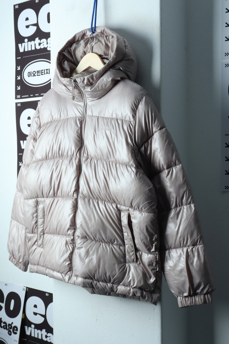 (XL-2XL) 몽벨 패딩 점퍼자켓 퀄팅 아이보리 글로시-H40547