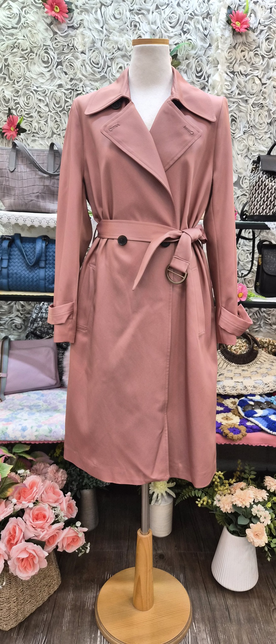 DEREK LAM 트렌치 롱코트(66~작은77)