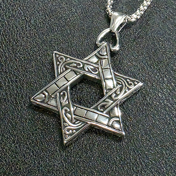 Magen David 티타늄 펜던트 빈티지 고딕 육각성 목걸이