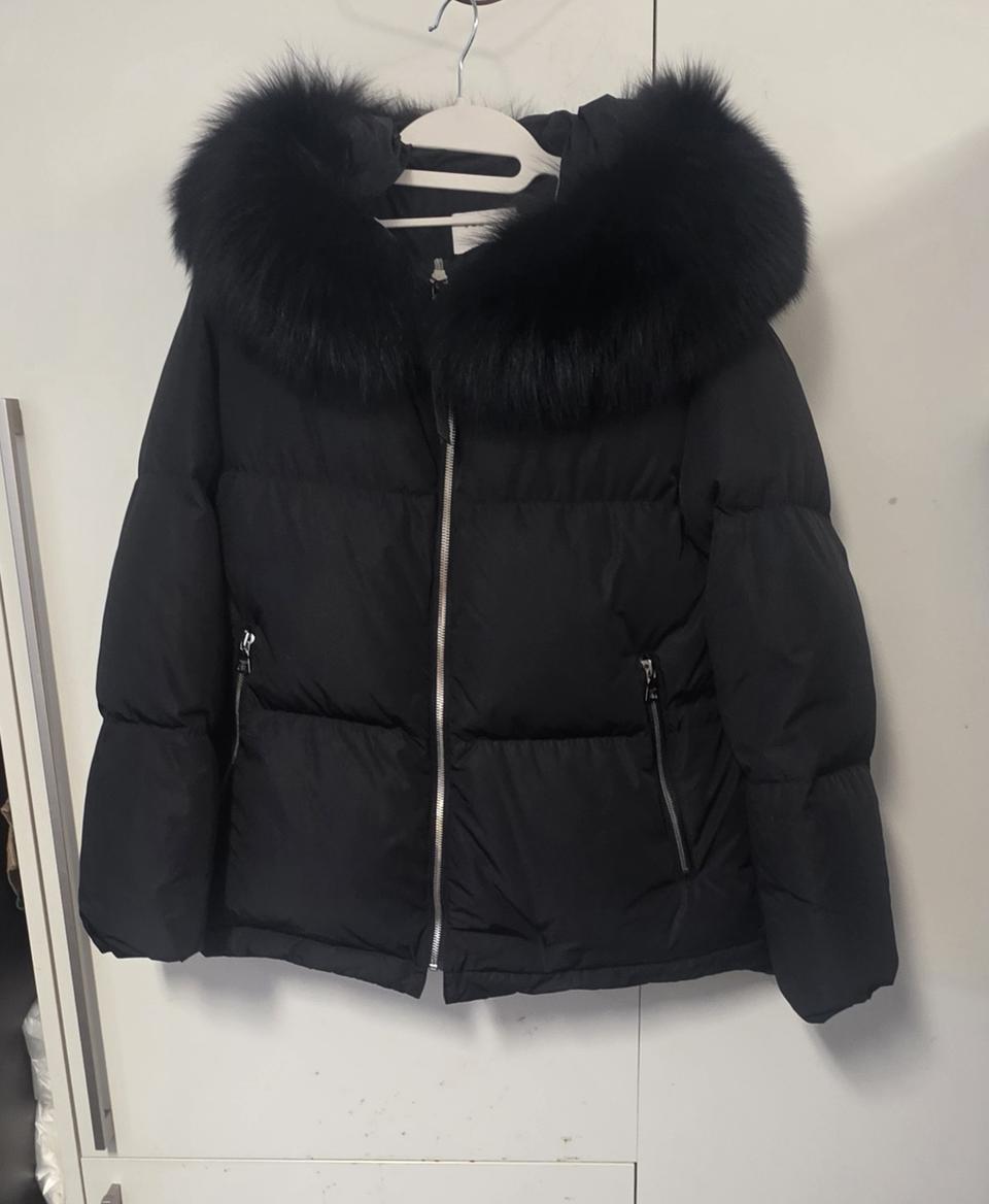 산드로 폭스퍼 후드 패딩 점퍼