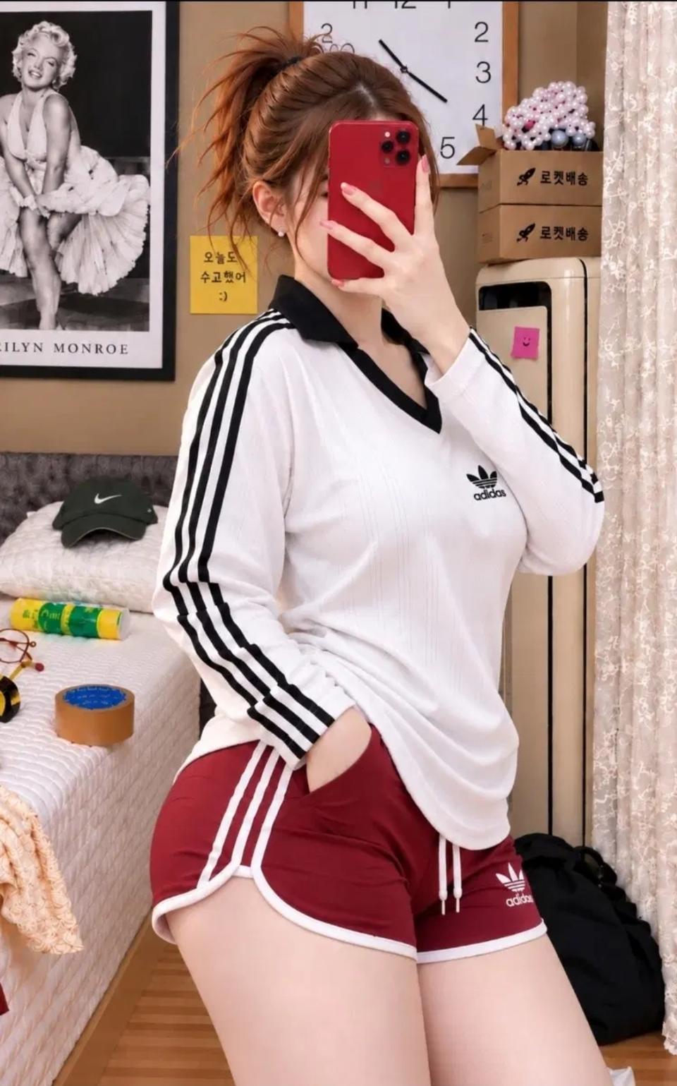 390 ) 새상품상태 아디다스 아디컬러 남여공용M 기능성 고급 폴로 긴팔