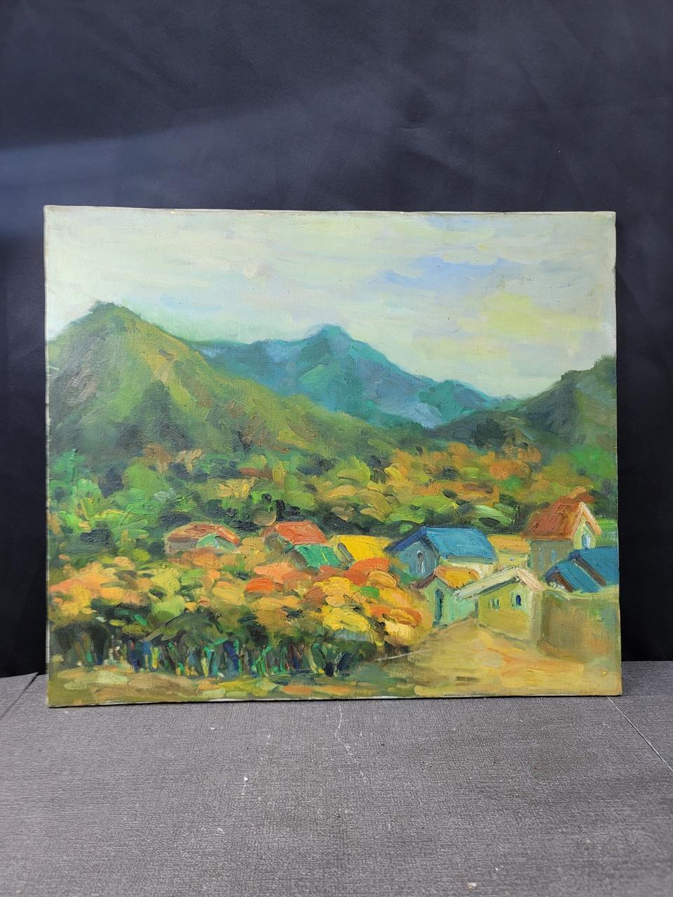 80년대 유화그림 산풍경 10호