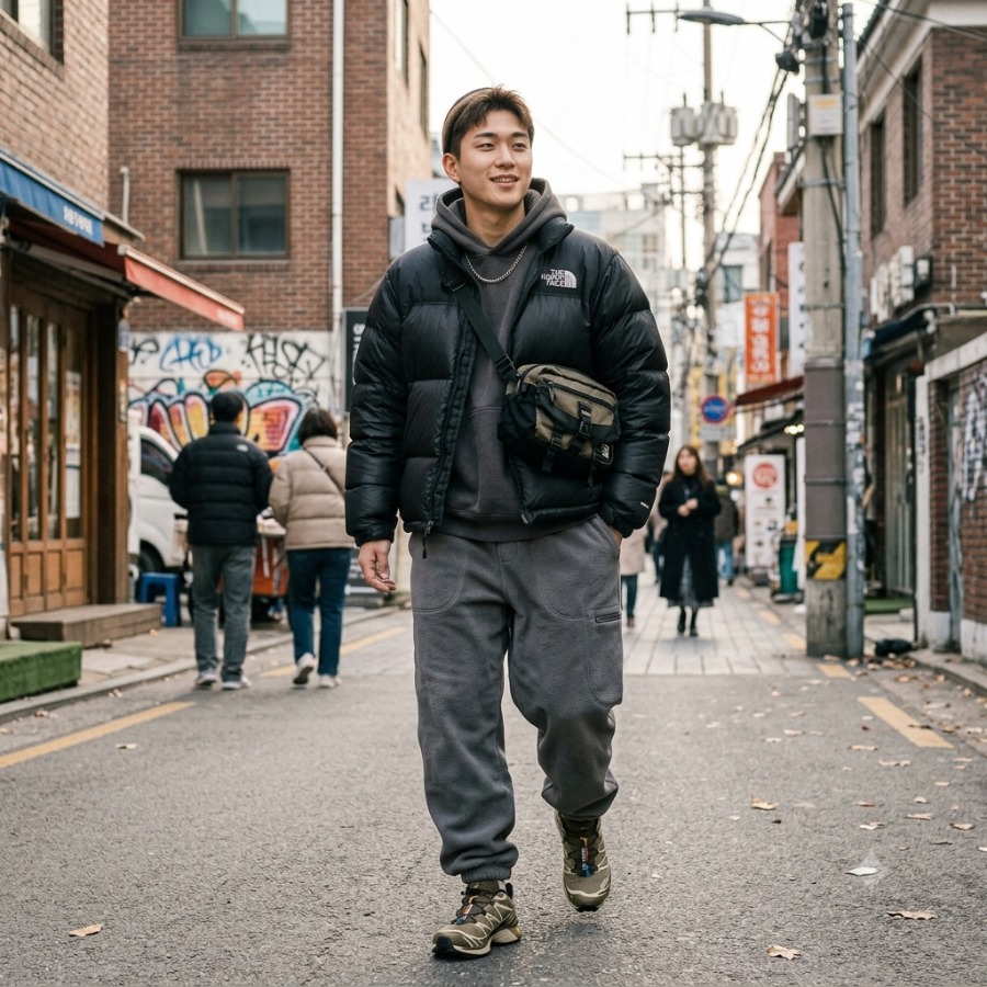 renew202612​노스페이스 눕시 700 블랙 패딩 자켓 (남성