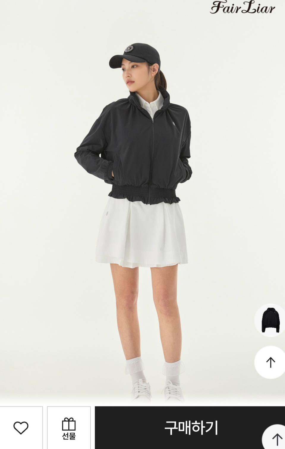 페어라이어 골프 러플 햄 집업 점퍼 XS 25SS