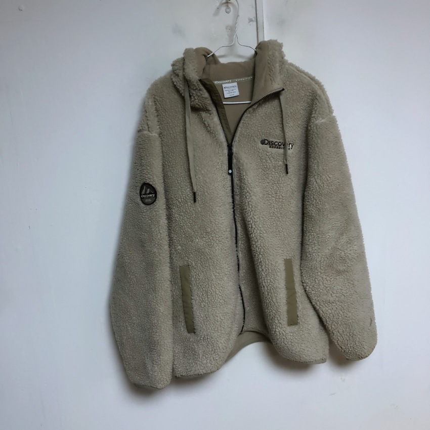 디스커버리 남성 뽀글이 후드자켓 110XXL@9987