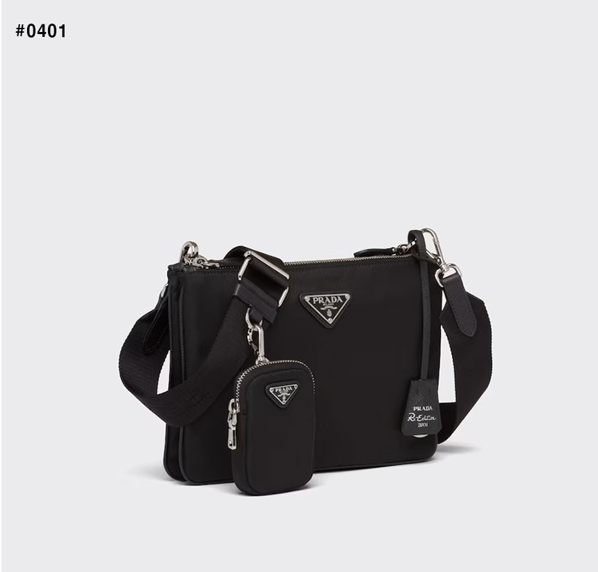 [PRADA] 프라다 테스토 나일론 더블지퍼 숄더백